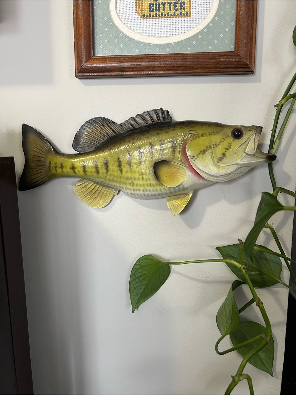 Vintage Ceramic Fish Wall Decor Plaque